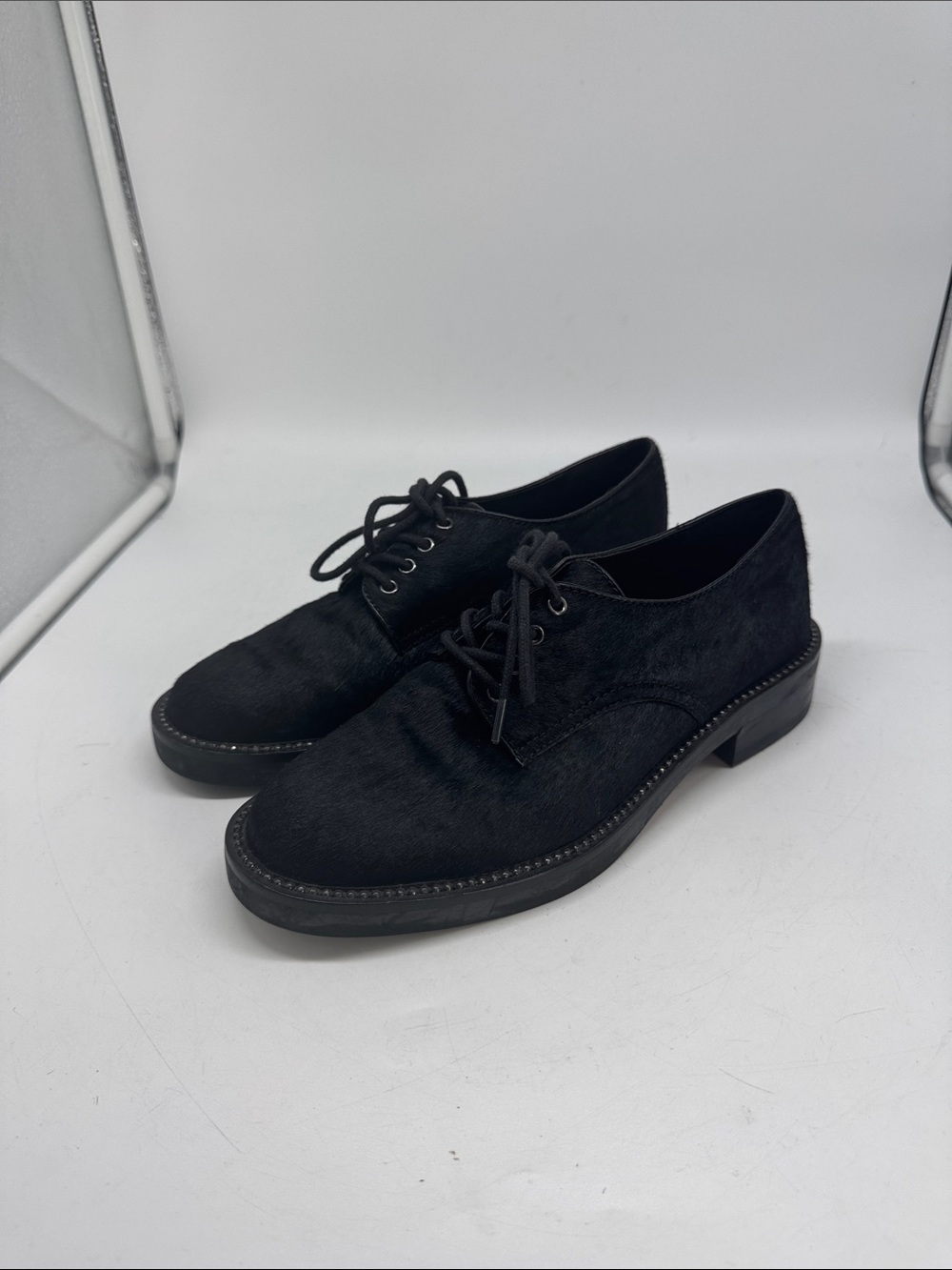 Coach Calf Hair Black Loafers Size 6.5